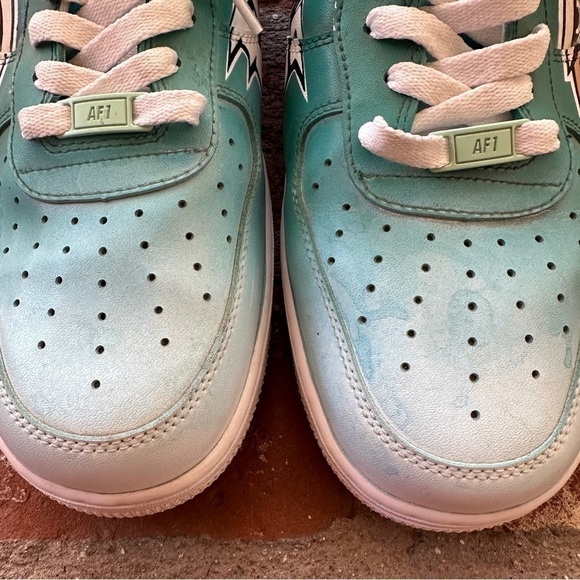 Custom NFL Philadelphia Eagles Air Force 1 Super Bowl Football Shoes men sz 12.5 - Picture 5 of 15